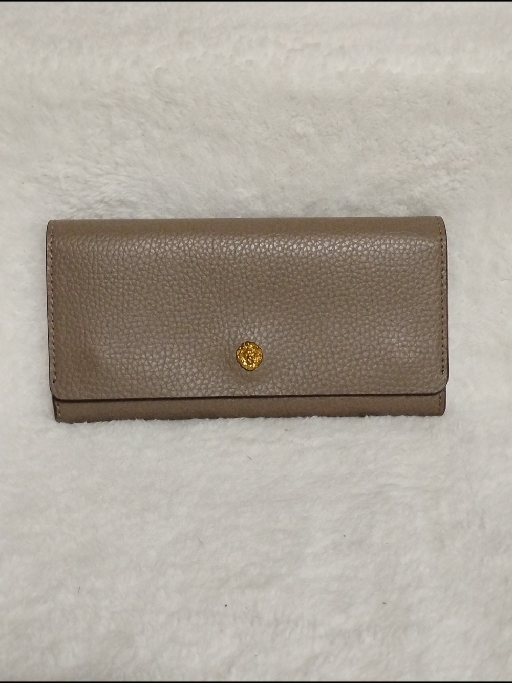 Anne Klein Taupe Long Continental Flap Envelope Wallet